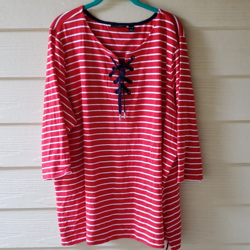 Nautical knit top 3x